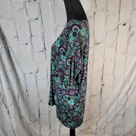 Lularoe Irma Tunic Shirt Hi-Lo Circles Geometric Print Size XS Legging Length - Picture 4 of 7